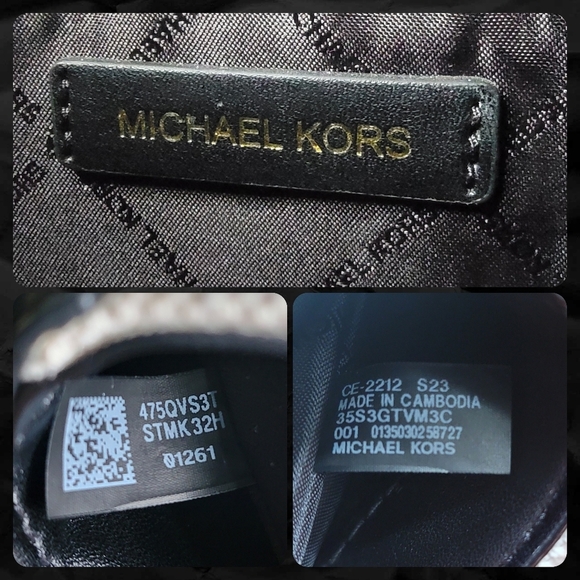 Michael Kors Jet Set Travel Large Messenger Crossbody in Canvas w/ Black Leather - Picture 14 of 14